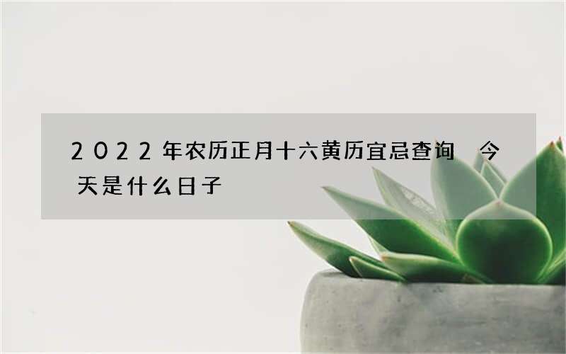 2022年农历正月十六黄历宜忌查询 今天是什么日子